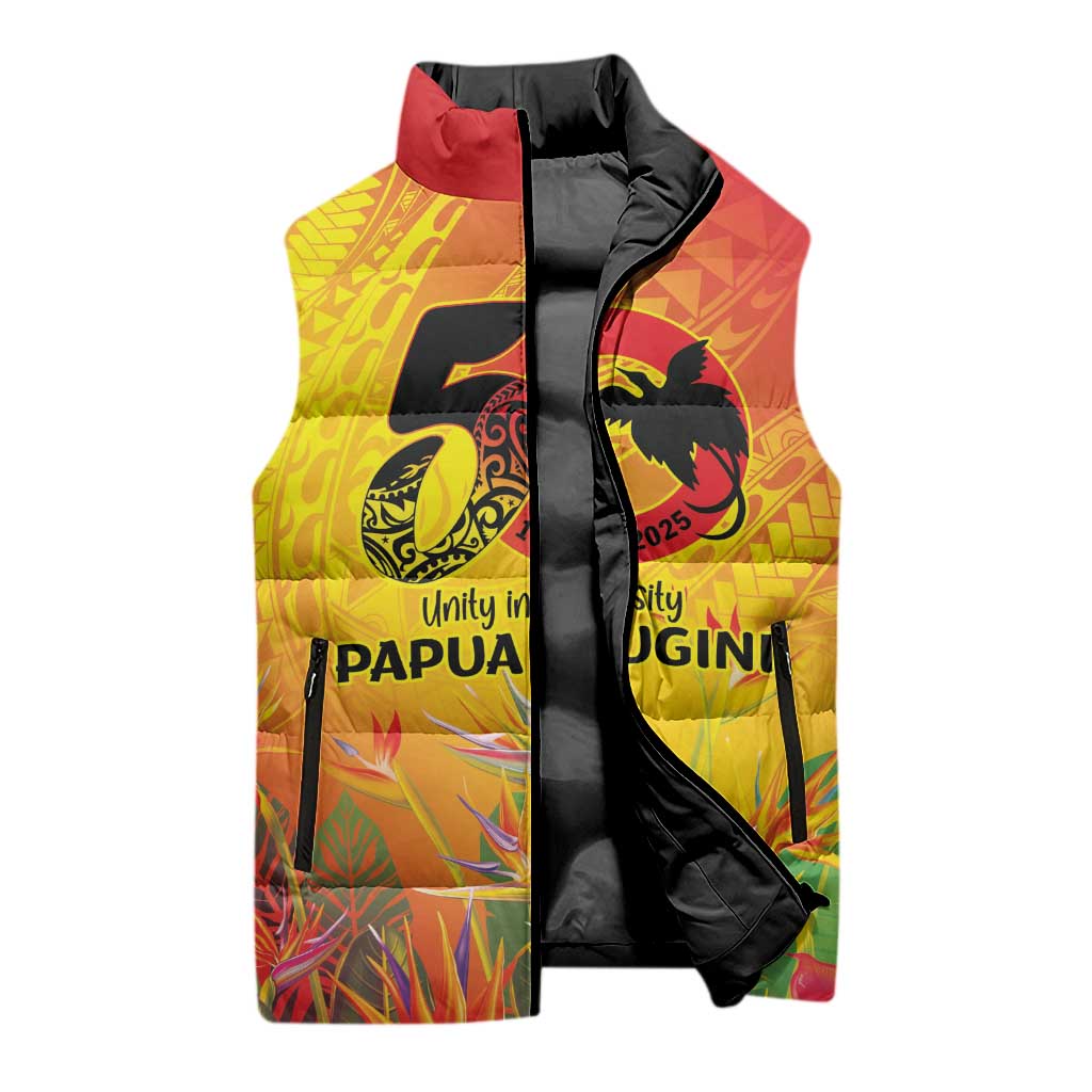 Papua New Guinea Unity in Diversity Sleeveless Puffer Jacket 50th Indipendens Papua Niugini LT9 - Polynesian Pride