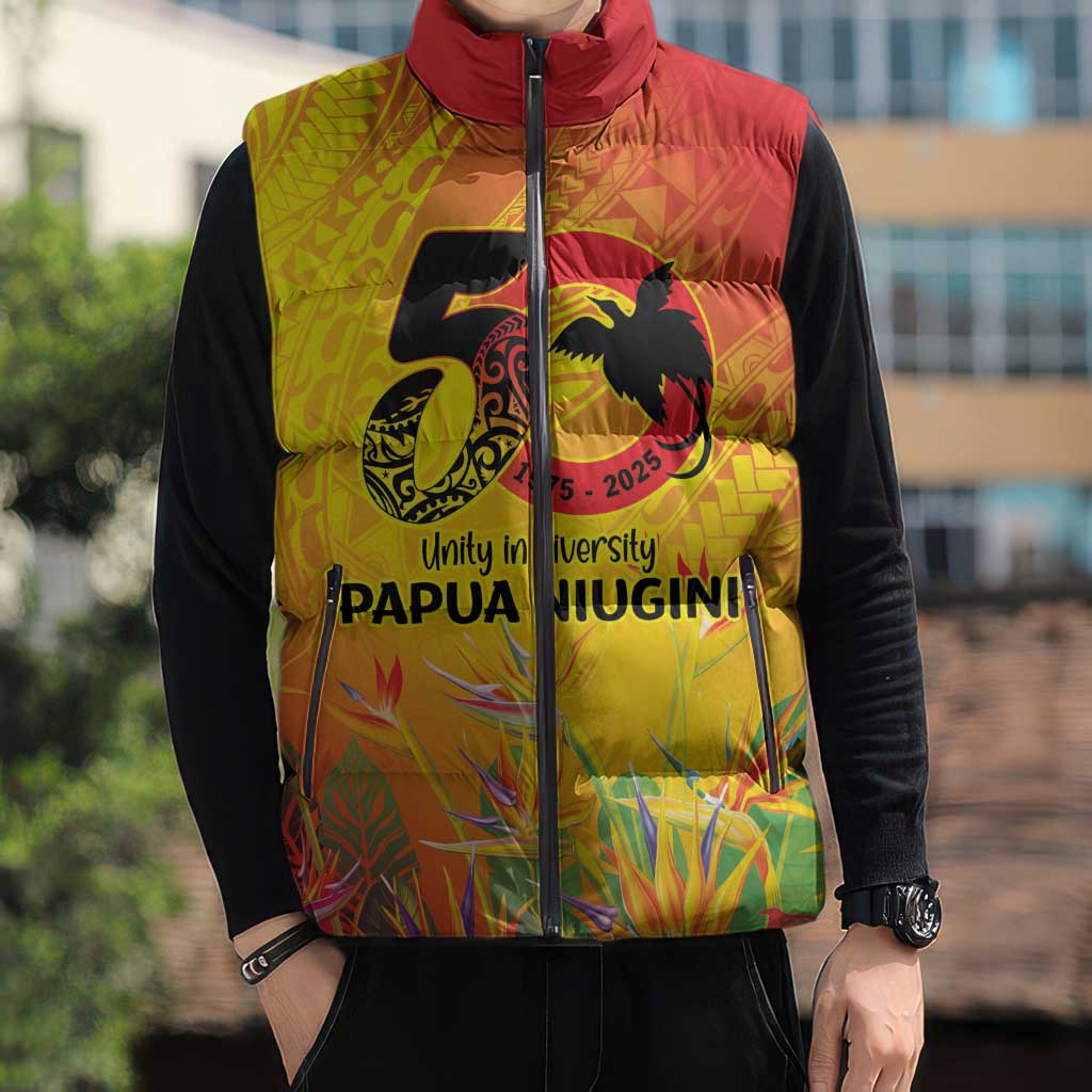 Papua New Guinea Unity in Diversity Sleeveless Puffer Jacket 50th Indipendens Papua Niugini LT9 - Polynesian Pride