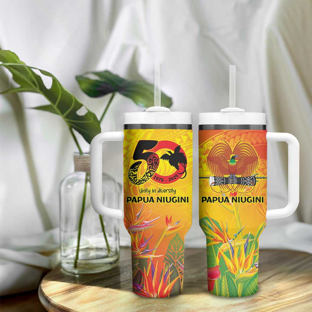 Papua New Guinea Unity in Diversity Tumbler With Handle 50th Indipendens Papua Niugini