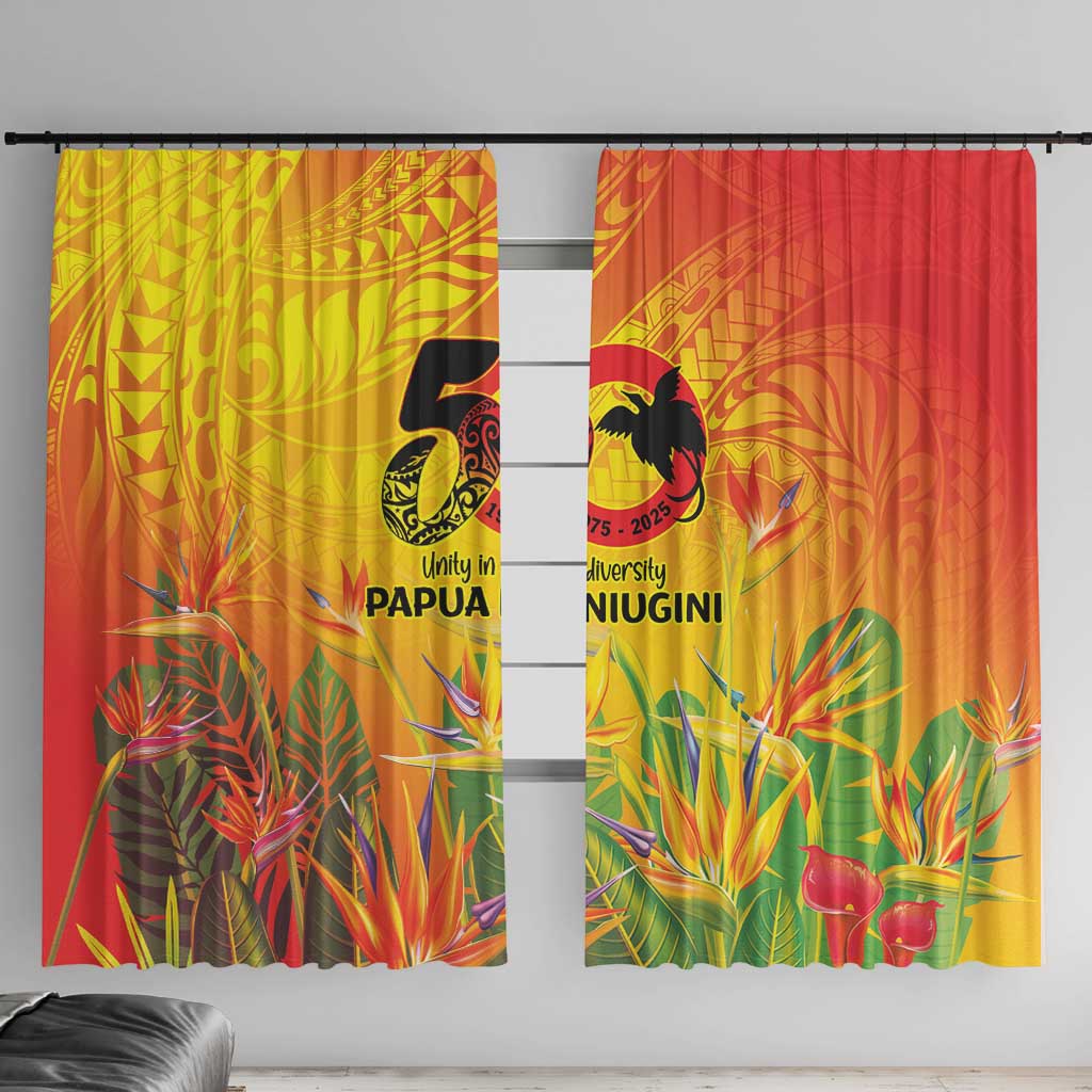 Papua New Guinea Unity in Diversity Window Curtain 50th Indipendens Papua Niugini
