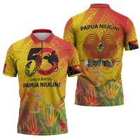 Papua New Guinea Unity in Diversity Zipper Polo Shirt 50th Indipendens Papua Niugini LT9 - Polynesian Pride