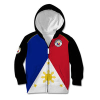 (Custom Text And Number) Philippines Concept Home Football Kid Hoodie Pilipinas Flag Black Style 2023 LT9 - Polynesian Pride