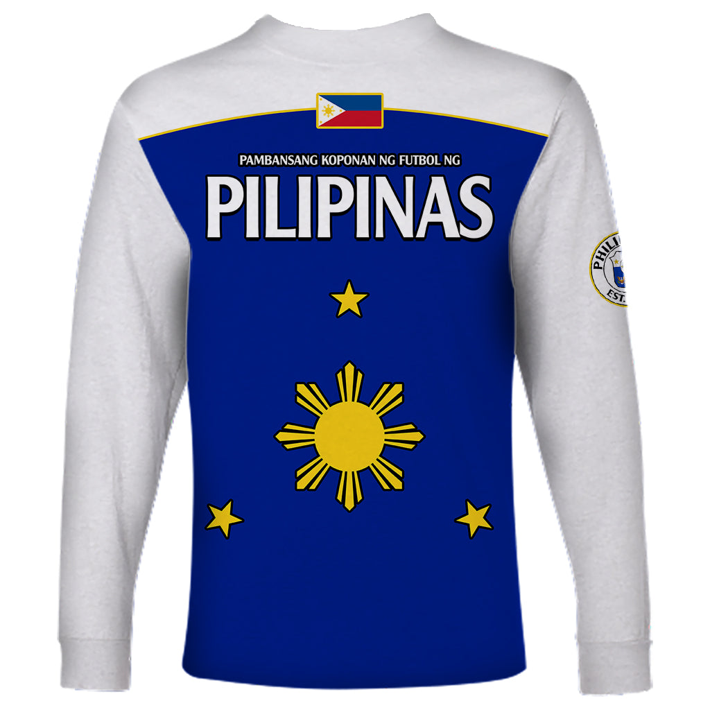 Philippines Concept Home Football Long Sleeve Shirt Pilipinas Flag White Style 2023 LT9 - Polynesian Pride