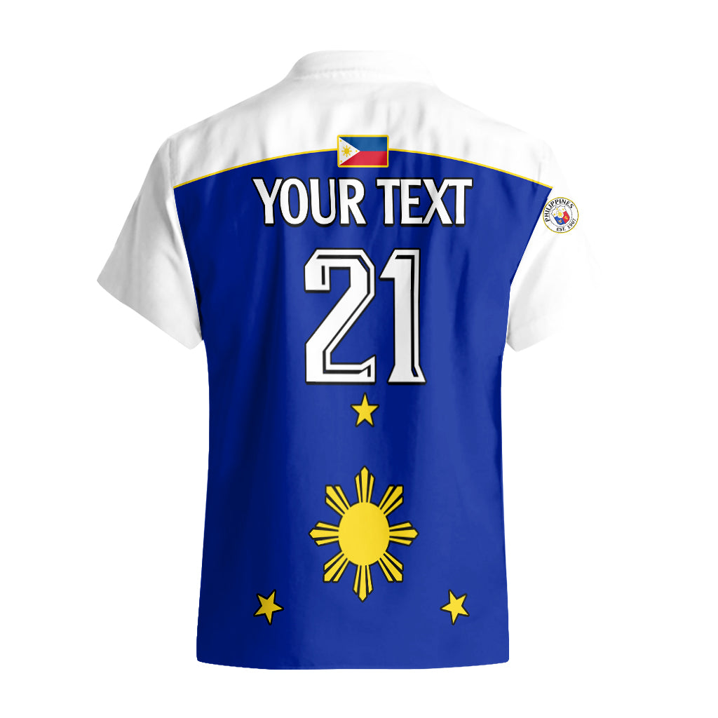 (Custom Text And Number) Philippines Concept Home Football Hawaiian Shirt Pilipinas Flag White Style 2023 LT9 - Polynesian Pride