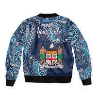 Personalised Fiji 54th Anniversary Bomber Jacket Siga Ni Bula Galala Marautaki O Viti LT9