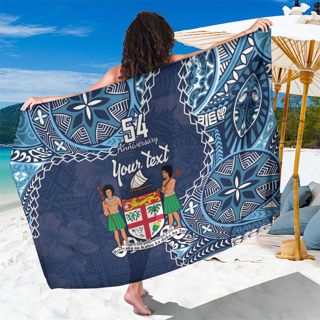 Personalised Fiji 54th Anniversary Sarong Siga Ni Bula Galala Marautaki O Viti LT9