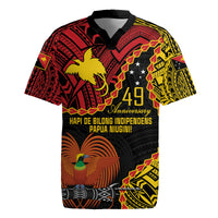 Personalised Papua New Guinea 49th Anniversary Rugby Jersey Hapi De bilong Indipendens Papua Niugini