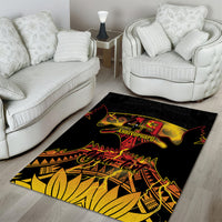 Personalised Papua New Guinea 49th Anniversary Area Rug Bird of Paradise Unity In Diversity