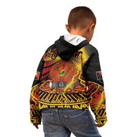 Personalised Papua New Guinea 49th Anniversary Kid Hoodie Bird of Paradise Unity In Diversity LT9 - Polynesian Pride