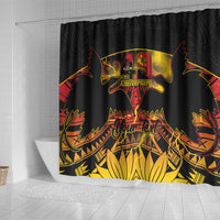 Personalised Papua New Guinea 49th Anniversary Shower Curtain Bird of Paradise Unity In Diversity