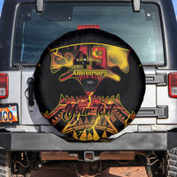 Personalised Papua New Guinea 49th Anniversary Spare Tire Cover Bird of Paradise Unity In Diversity LT9 Black - Polynesian Pride