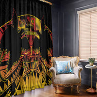 Personalised Papua New Guinea 49th Anniversary Window Curtain Bird of Paradise Unity In Diversity