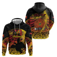 Personalised Papua New Guinea 49th Anniversary Zip Hoodie Bird of Paradise Unity In Diversity
