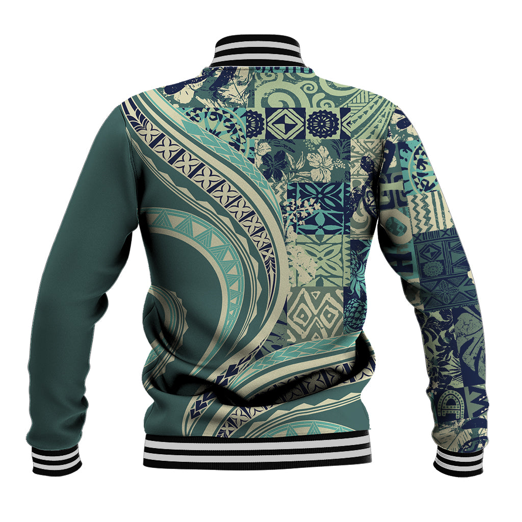 Hawaiian Hibiscus Tribal Vintage Motif Baseball Jacket Ver 1 LT9 - Polynesian Pride