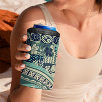 Hawaiian Hibiscus Tribal Vintage Motif 4 in 1 Can Cooler Tumbler Ver 1