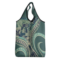 Hawaiian Hibiscus Tribal Vintage Motif Grocery Bag Ver 1