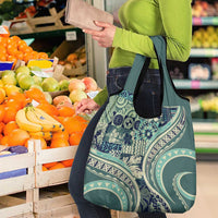 Hawaiian Hibiscus Tribal Vintage Motif Grocery Bag Ver 1