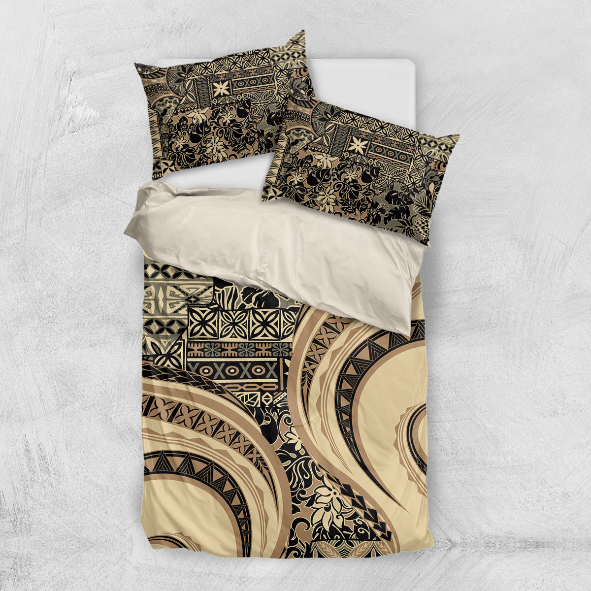 Hawaiian Hibiscus Tribal Vintage Motif Bedding Set Ver 2