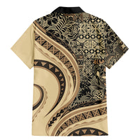 Hawaiian Hibiscus Tribal Vintage Motif Family Matching Mermaid Dress and Hawaiian Shirt Ver 2