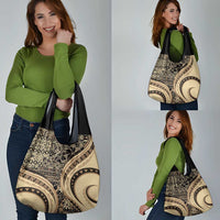 Hawaiian Hibiscus Tribal Vintage Motif Grocery Bag Ver 2