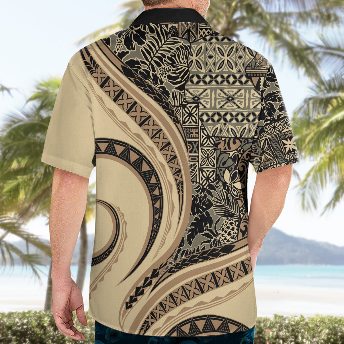 Hawaiian Hibiscus Tribal Vintage Motif Hawaiian Shirt Ver 2