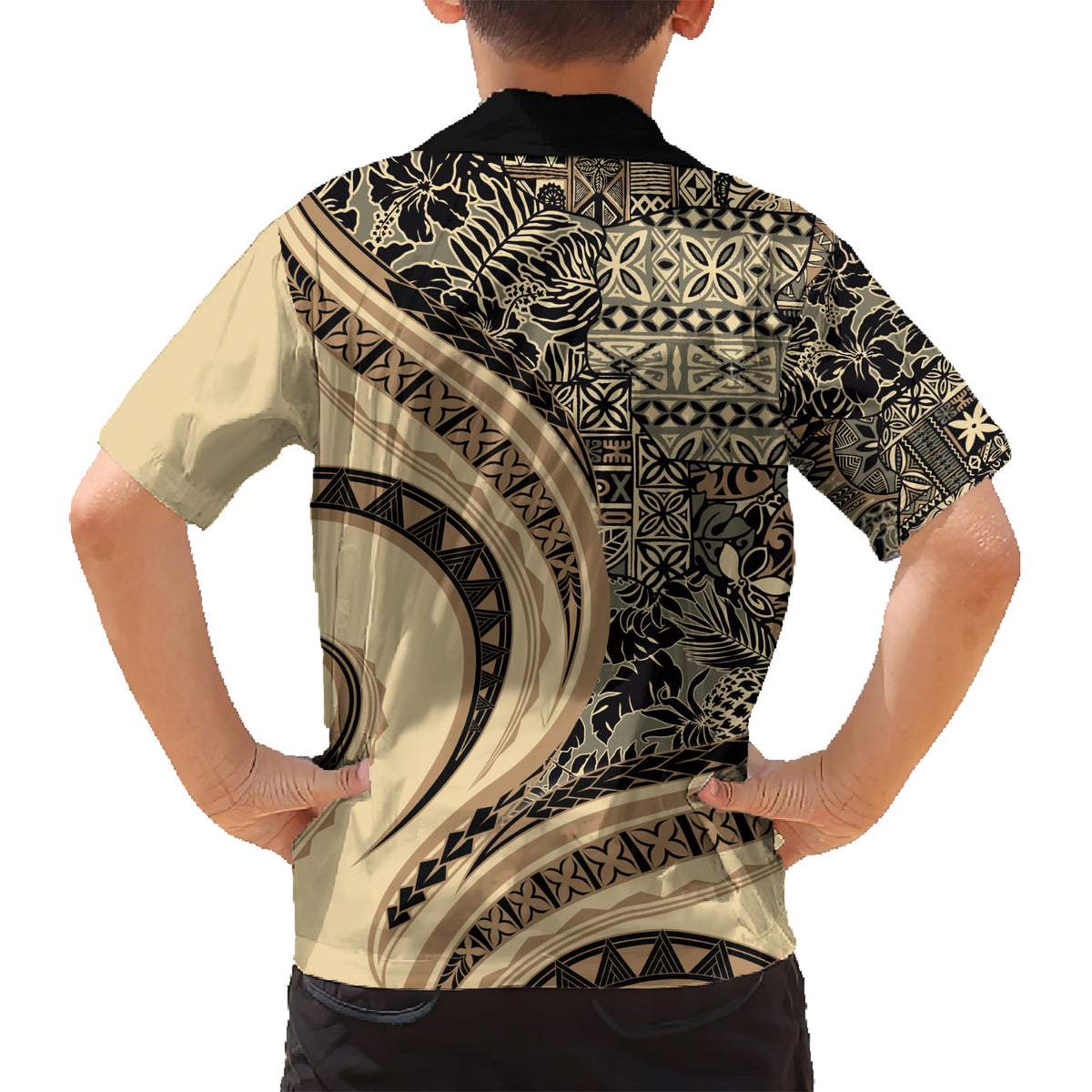 Hawaiian Hibiscus Tribal Vintage Motif Hawaiian Shirt Ver 2