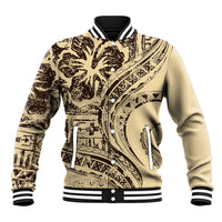 Hawaiian Hibiscus Tribal Vintage Motif Baseball Jacket Ver 3
