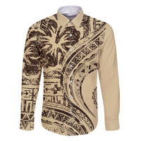 Hawaiian Hibiscus Tribal Vintage Motif Family Matching Summer Maxi Dress and Hawaiian Shirt Ver 3