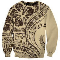 Hawaiian Hibiscus Tribal Vintage Motif Sweatshirt Ver 3