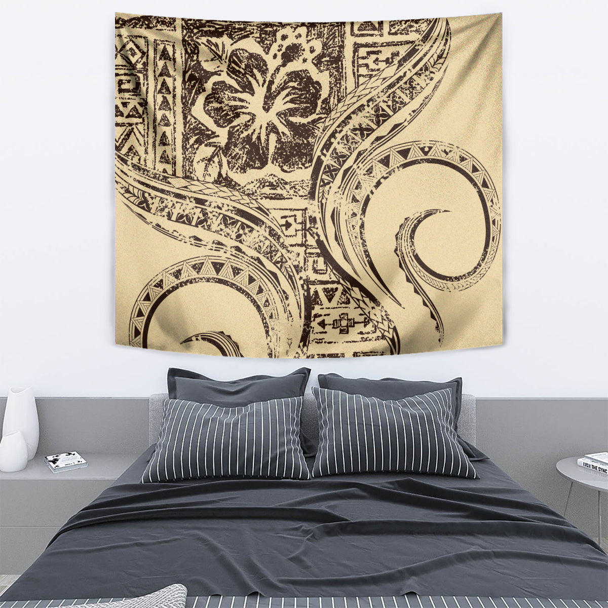 Hawaiian Hibiscus Tribal Vintage Motif Tapestry Ver 3 LT9 - Polynesian Pride