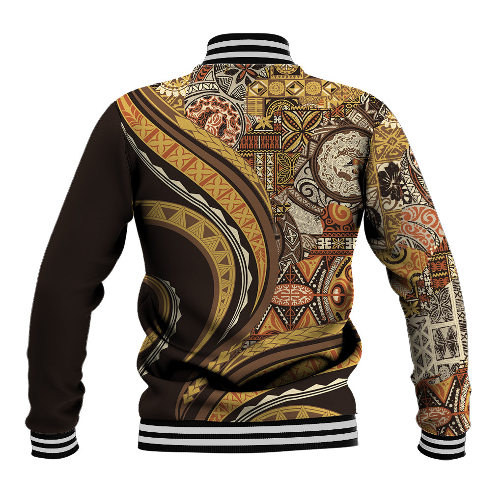 Hawaiian Hibiscus Tribal Vintage Motif Baseball Jacket Ver 4