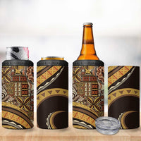 Hawaiian Hibiscus Tribal Vintage Motif 4 in 1 Can Cooler Tumbler Ver 4