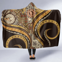 Hawaiian Hibiscus Tribal Vintage Motif Hooded Blanket Ver 4 LT9 - Polynesian Pride