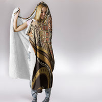 Hawaiian Hibiscus Tribal Vintage Motif Hooded Blanket Ver 4 LT9 - Polynesian Pride