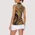 Hawaiian Hibiscus Tribal Vintage Motif Women Sleeveless Polo Shirt Ver 4