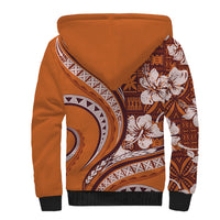 Hawaiian Hibiscus Tribal Vintage Motif Sherpa Hoodie Ver 5
