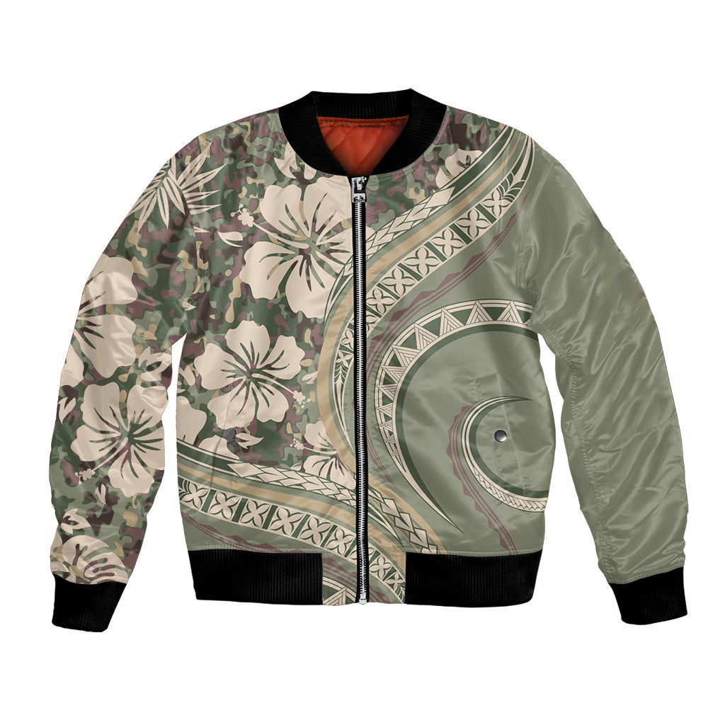 Hawaiian Hibiscus Tribal Vintage Motif Bomber Jacket Ver 6