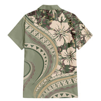 Hawaiian Hibiscus Tribal Vintage Motif Family Matching Mermaid Dress and Hawaiian Shirt Ver 6