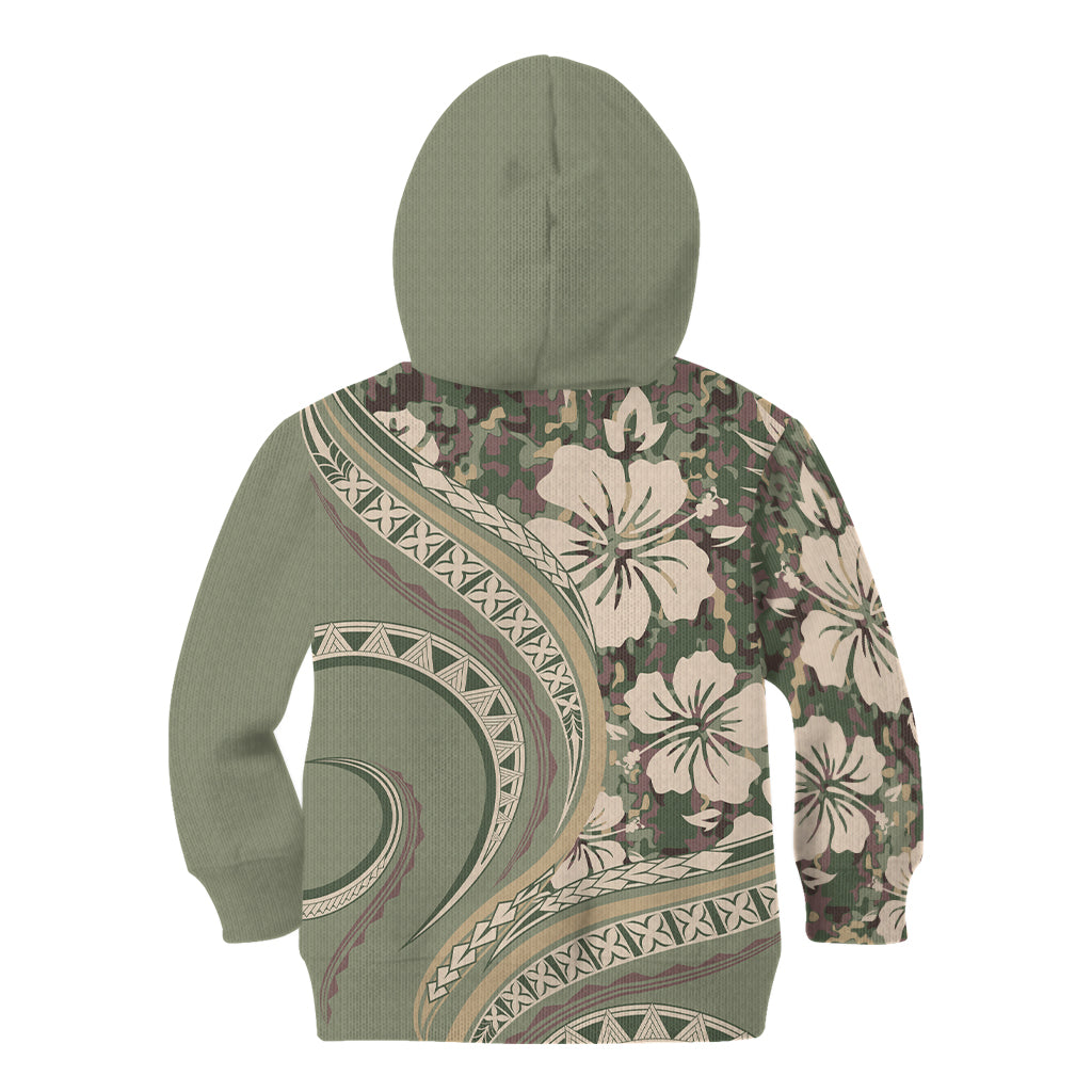 Hawaiian Hibiscus Tribal Vintage Motif Kid Hoodie Ver 6 LT9 - Polynesian Pride