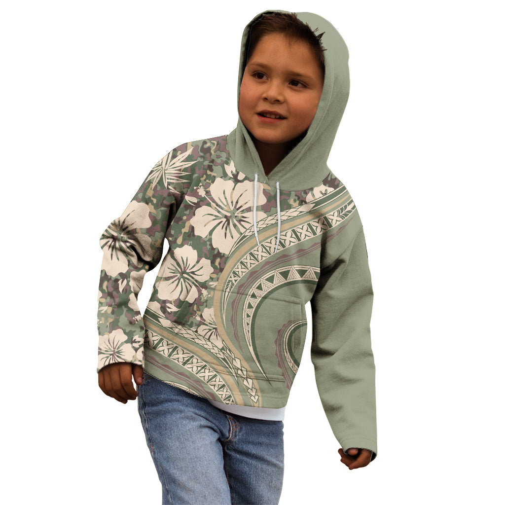 Hawaiian Hibiscus Tribal Vintage Motif Kid Hoodie Ver 6 LT9 - Polynesian Pride