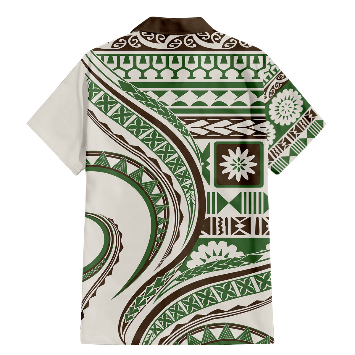 Hawaiian Hibiscus Tribal Vintage Motif Family Matching Mermaid Dress and Hawaiian Shirt Ver 7