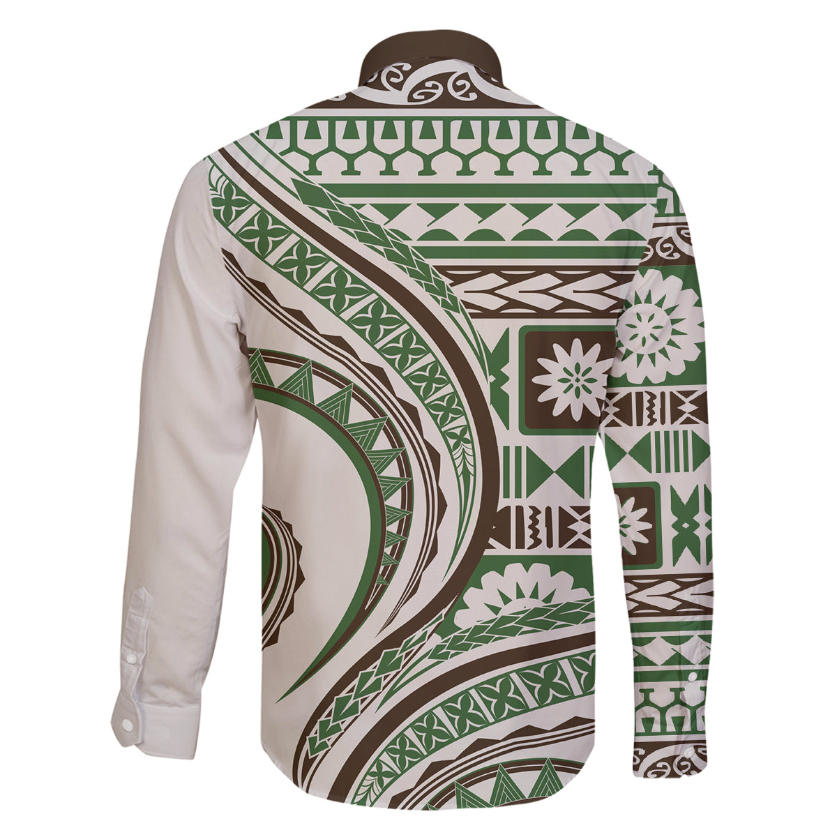 Hawaiian Hibiscus Tribal Vintage Motif Family Matching Mermaid Dress and Hawaiian Shirt Ver 7