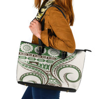 Hawaiian Hibiscus Tribal Vintage Motif Leather Tote Bag Ver 7