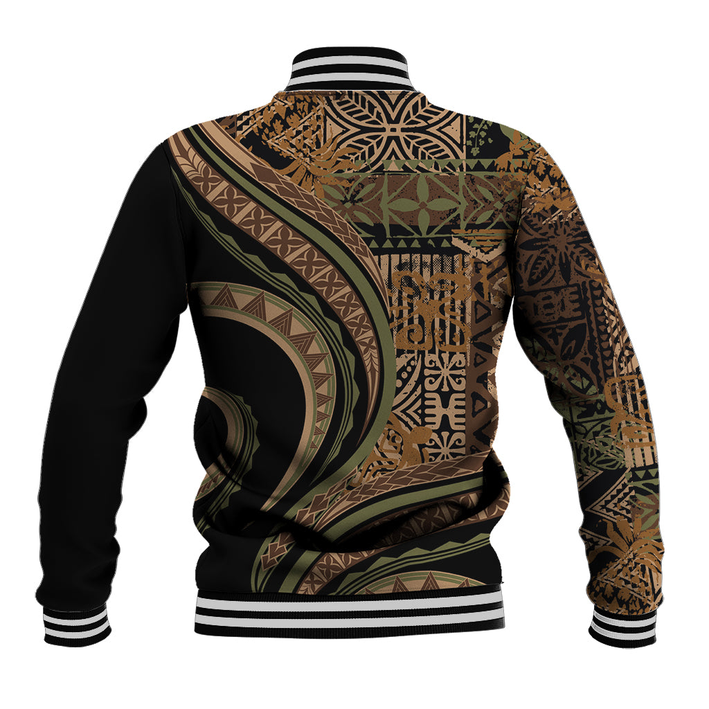 Hawaiian Hibiscus Tribal Vintage Motif Baseball Jacket Ver 8 LT9 - Polynesian Pride