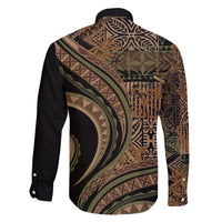 Hawaiian Hibiscus Tribal Vintage Motif Family Matching Mermaid Dress and Hawaiian Shirt Ver 8