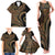 Hawaiian Hibiscus Tribal Vintage Motif Family Matching Tank Maxi Dress and Hawaiian Shirt Ver 8
