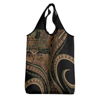 Hawaiian Hibiscus Tribal Vintage Motif Grocery Bag Ver 8