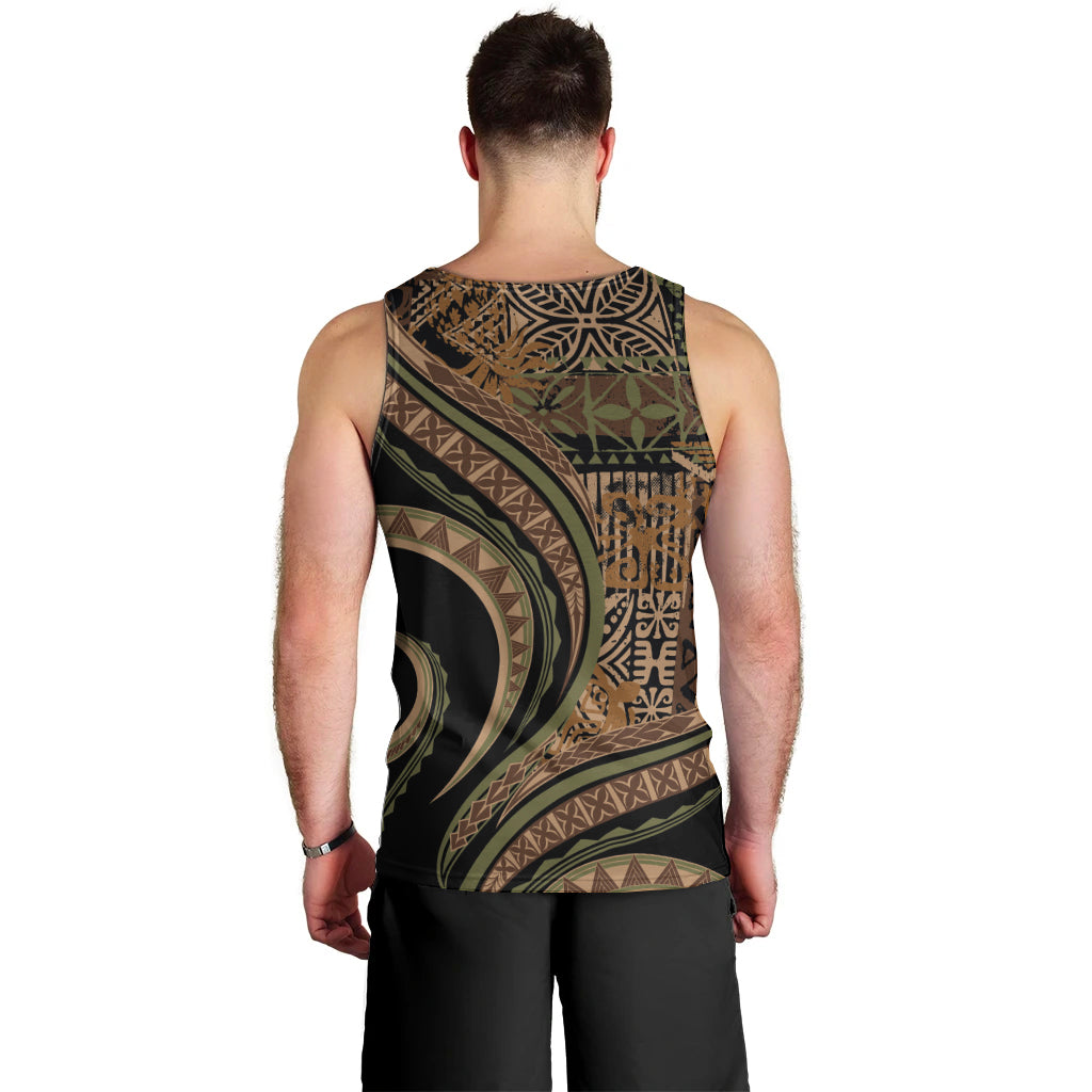 Hawaiian Hibiscus Tribal Vintage Motif Men Tank Top Ver 8