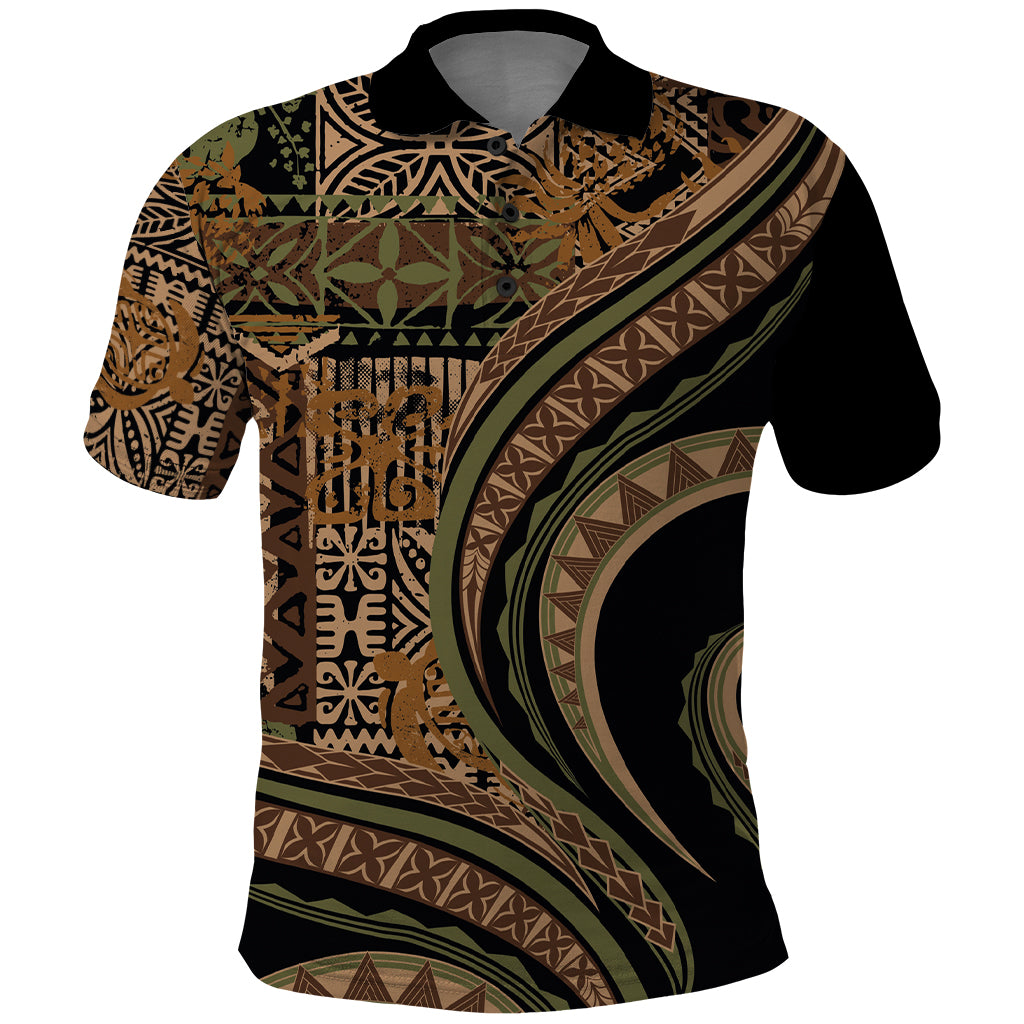 Hawaiian Hibiscus Tribal Vintage Motif Polo Shirt Ver 8