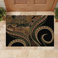 Hawaiian Hibiscus Tribal Vintage Motif Rubber Doormat Ver 8